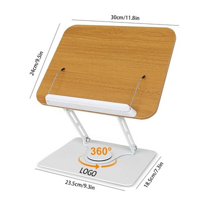 Multi Function Adjustable Rotating Wooden Book Stand