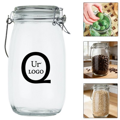 Airtight Glass Storage Jar w/ Clamp Lid