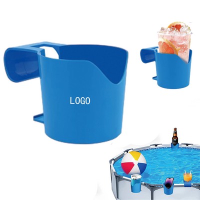 Above Ground Pool Cup Holders - Floating Drink Caddy with Adjustable Mounts