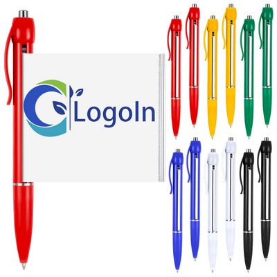Rollout Paper Pen Retractable Pullout Banner Ballpoint