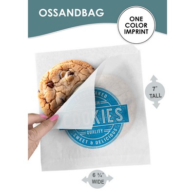 Grease Resistant 6 3/4" x 7" Double-Open Sandwich Bag With One Color Printing