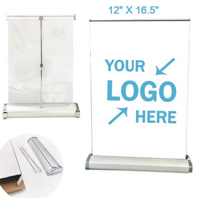 Table Top Retractable Banner Stand 12" x 16.5"