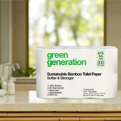 Green Generation Sustainable Bamboo Toilet Paper