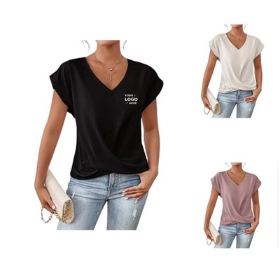 Women's V-neck Short Sleeve T-Shirt