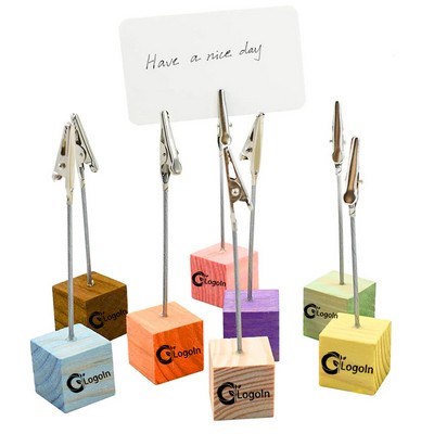 Pine Base Photo Holder Clip