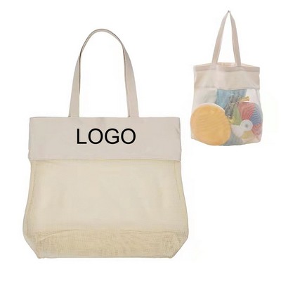 Small Square Cotton Mesh Bag