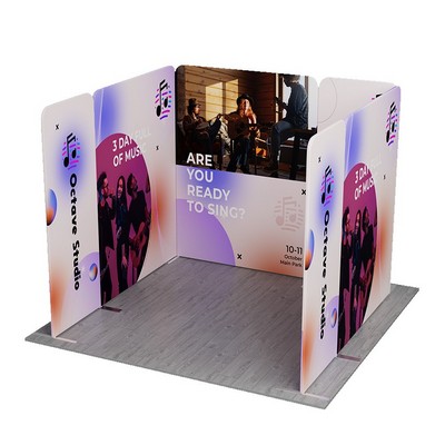 MagLock U-Shape Fabric Booth Display Kit D - 9'w x 8'h