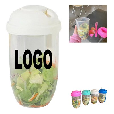 Salad Cup With Lid & Fork
