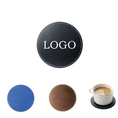 Round Leather Coaster