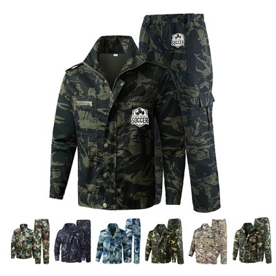 Outdoor Training Camouflage Coat and Pants Suit