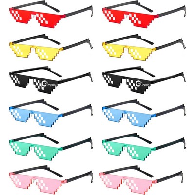Party Sunglasses 8 Bit Pixel Glass Mosaic Gamer MLG Unisex Eyewear