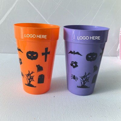 550ml Halloween and Christmas Cartoon Round Mouth Cup