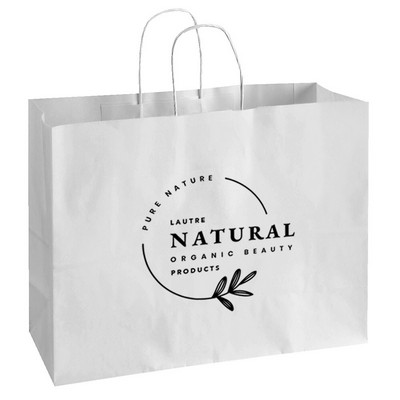 Recycled White Shopping Bags – 16"x6"x12"