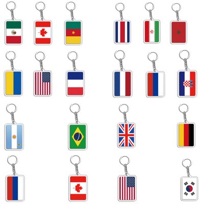USA Flag Keychain 4th of July Party Favors Patriotic Key Chain