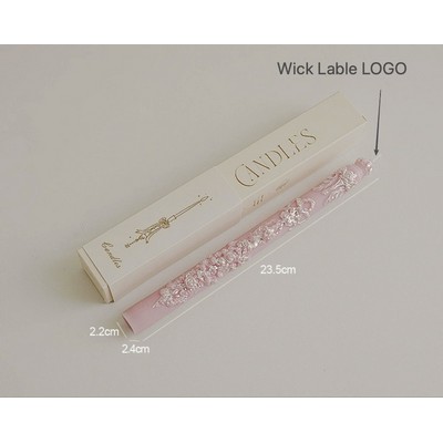 Embossed Taper Candle Handmade Scented Candle