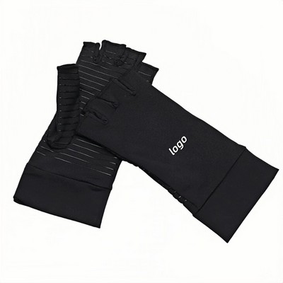 Half-Finger Compression Gloves for Fitness Training and Hand Support Therapy