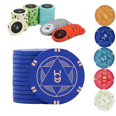 Custom Ceramic Poker Chips with Full-Color Printing(Ocean)