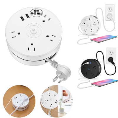 6-in-1 Retractable Power Strip Outlets