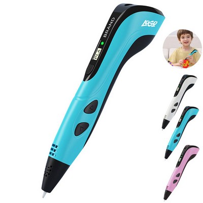 Rechargeable 3D Printing Pen W/ Lcd Display