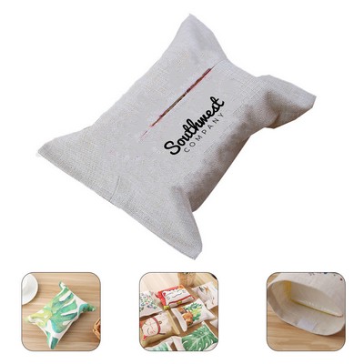 Burlap Facial Tissue Bag