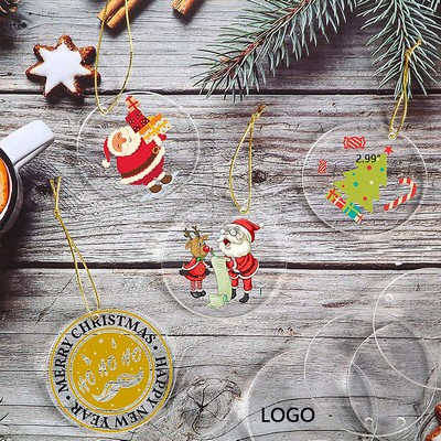 Acrylic Transparent Christmas Tree Ornaments