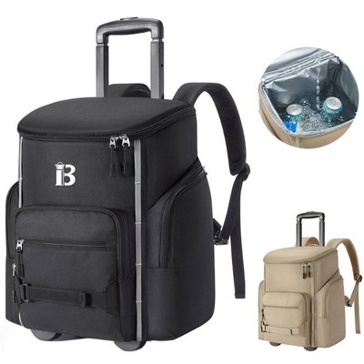22L Wheeled Oxford Insulated Cooler Backpack w/ Handle