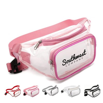 Waterproof PVC Plastic Clear Fanny Pack
