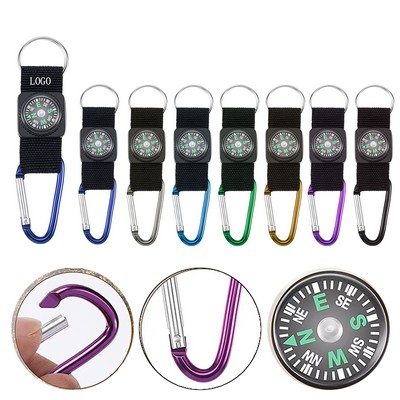 Aluminum Outdoor Carabiner Compass