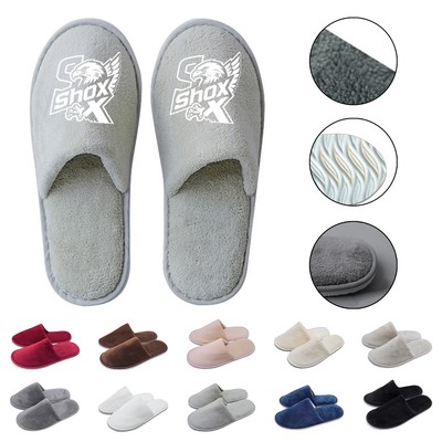 Premium Hotel Coral Velvet Disposable Slippers