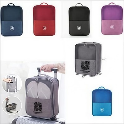 Portable Three-Layer Travel Waterproof Shoe Bag