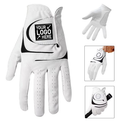 Men's Breathable Leather Golf Gloves