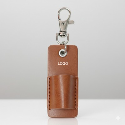 Fashion Portable PU Leather Pen Case Pen Holder Vintage Small Lightweight Hanging Pen Pouch