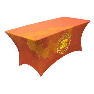 6' Polyester Stretch Table Cover - Dye Sublimation Print