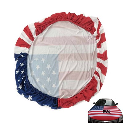 Customized US World Cup Car Decoration Engine Hood Flag
