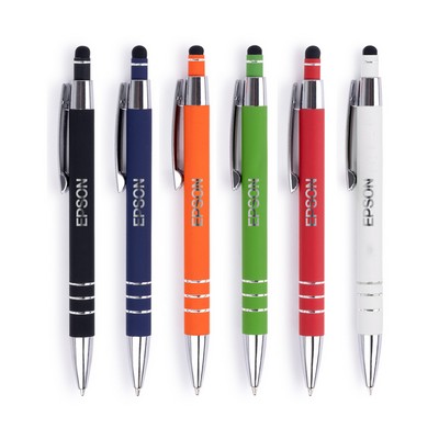 Union Printed - Bethany Stylus Satin Soft Touch Click Metal Pen