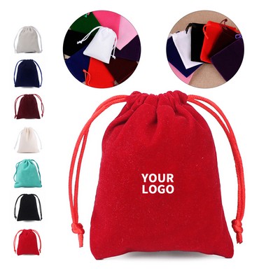 Velvet Drawstring Pouch 2 x 2.8 With Satin Cord