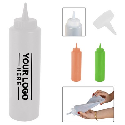 14oz Reusable Plastic Condiment Squeeze Bottle