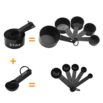 10-IN-1 Plastic Measuring Cups Spoons