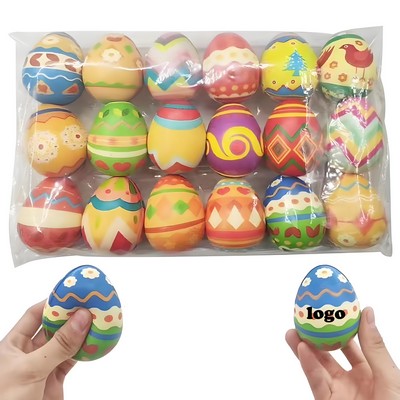 Foam Stress Reliever Easter Egg Squeeze Toy