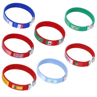 Plastic World Cup Flag Bracelet Fan Wristband for Football