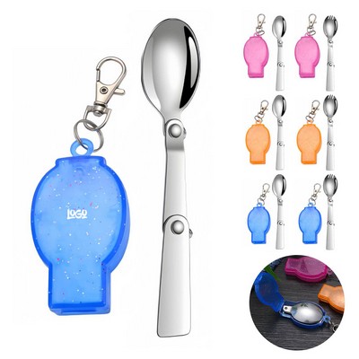 Stainless Steel Foldable Spoon w/ Box