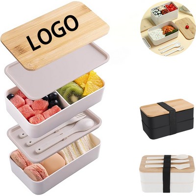Stackable Lunch Box With Bamboo Lid
