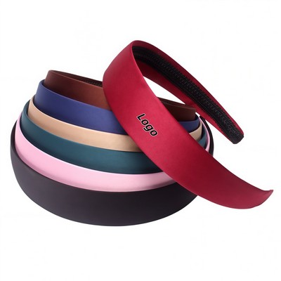 Simple Solid Fabric Headband with 3cm Wide Band for Everyday Elegance