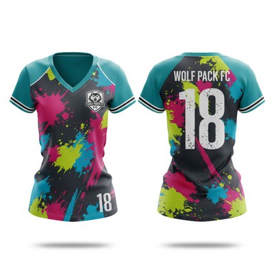 Women's Lightweight Sublimation Football Fanwear Jersey - Style 1