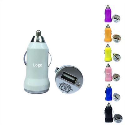 USB Car Charger Bullet Style