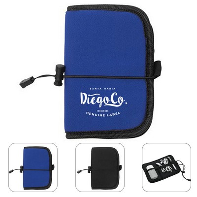 Tech Essential Neoprene Roll-up Electronic Organizer