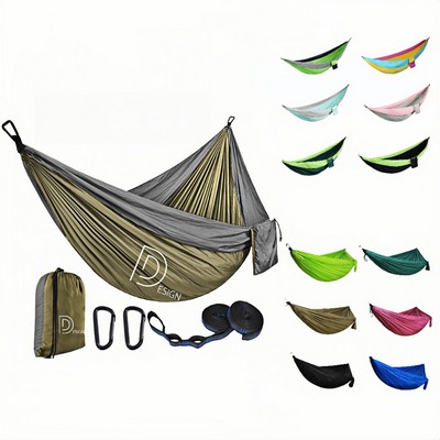 Nylon Parachute Cloth Lightweight Portable Parachute Hammock W/Tree Straps