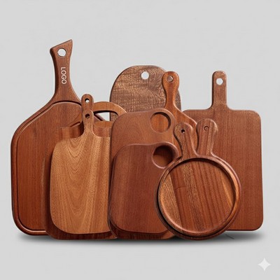 Whole Piece Solid Wood Cutting Board Reversible Fruit Bread Board Wooden Chopping Block Steak