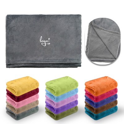 European Style Solid Color Flannel Blanket