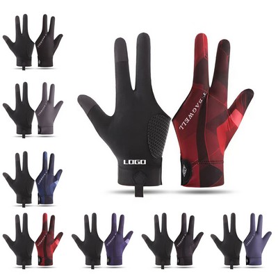 Left-Handed 3-Finger Billiards Glove